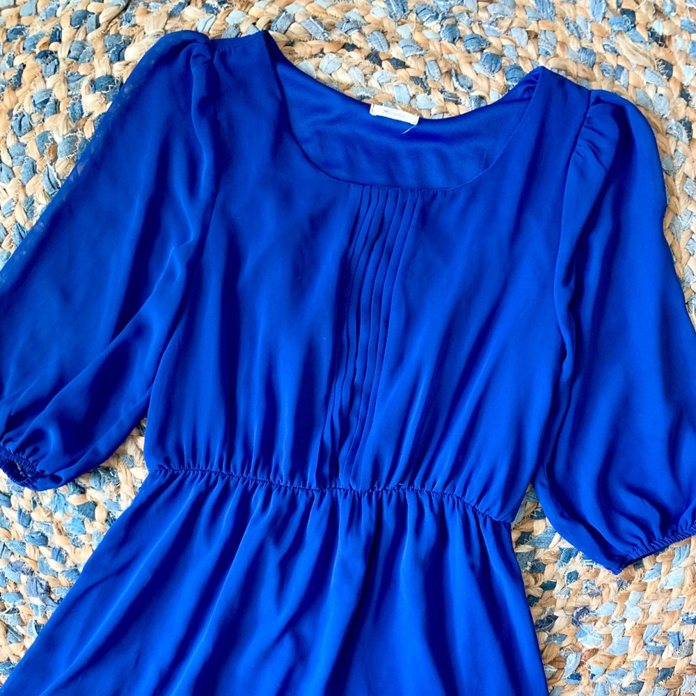 Every Royal Blue Chiffon Dress